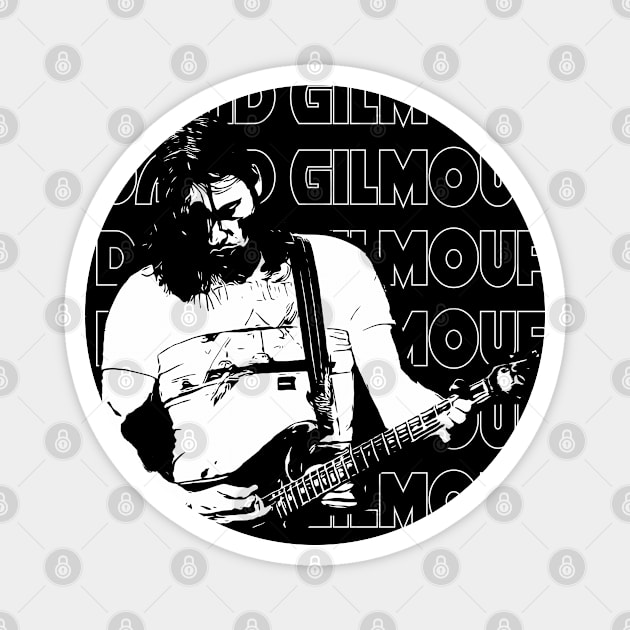 David gilmour, white | vintagemusic Magnet by Degiab